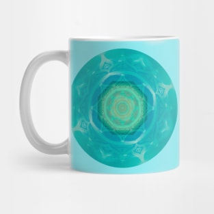 LOTUS MANDALA, TURQUOISE PATTERN DESIGN, BLUE AND GREEN MANDALA Mug